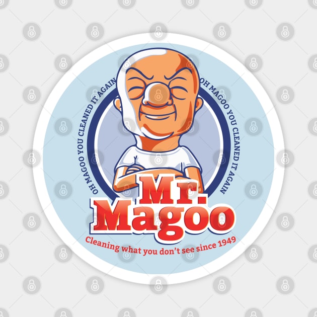 Mr. Magoo as Mr. Clean Magnet by Alema Art